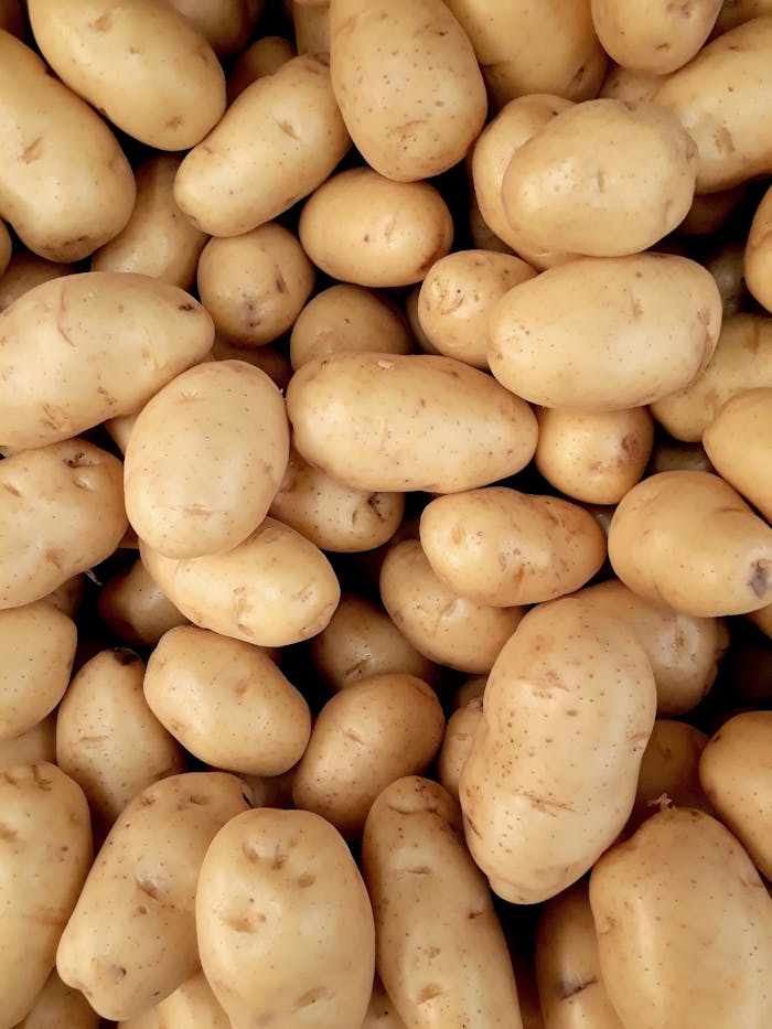 pexels-photo-2286776 A close-up view of fresh organic potatoes piled together, showcasing natural texture and freshness.